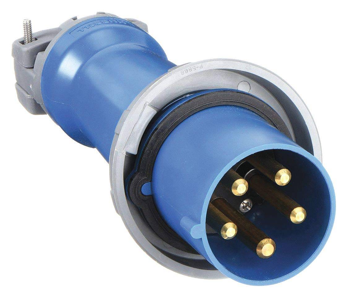 iec pin & sleeve plug,100a,120/208v ac - 5z929