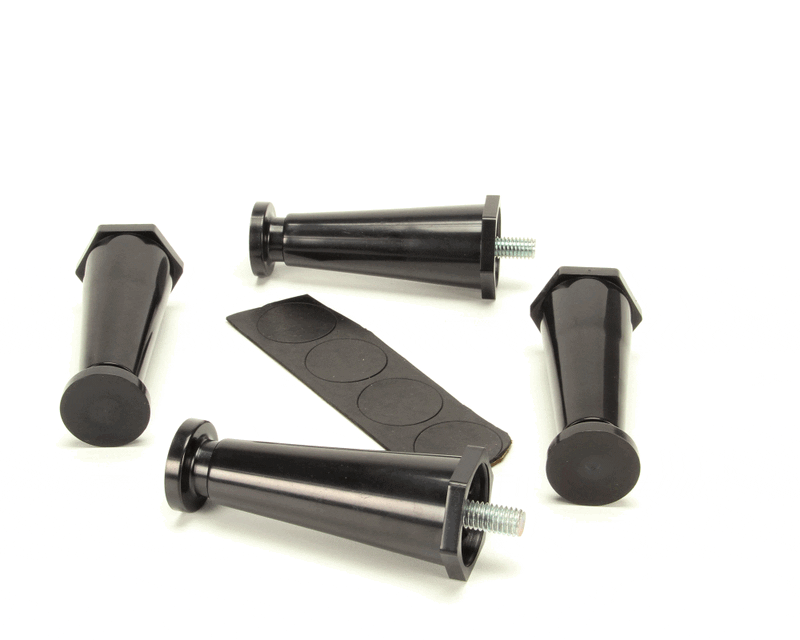 Bunn 13255.0003 Leg Kit, Adjustable, Black, PlaSTIC, Set of 4