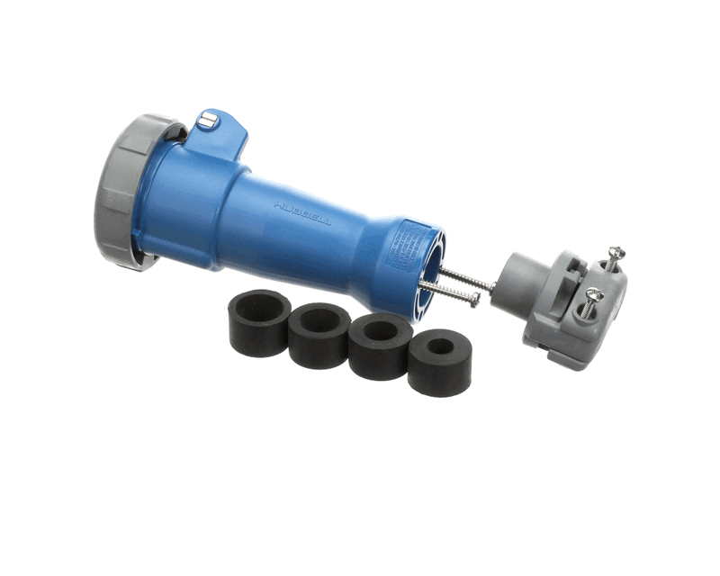 Hubbell Female Receptacle/Connector Body with Cap, Watertight, 250 Volt, 20 Amp 320C6W