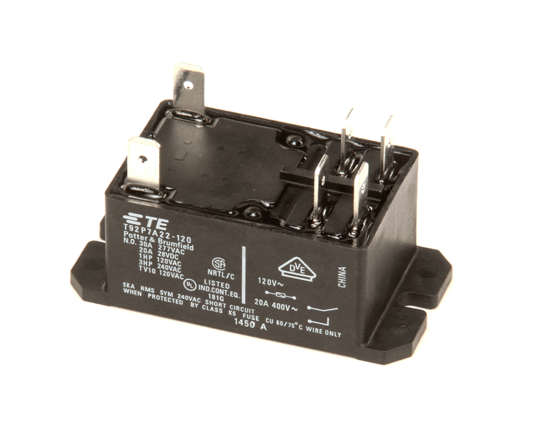 Duke 222724 Relay, 120V Coil, Dpst, Te T92