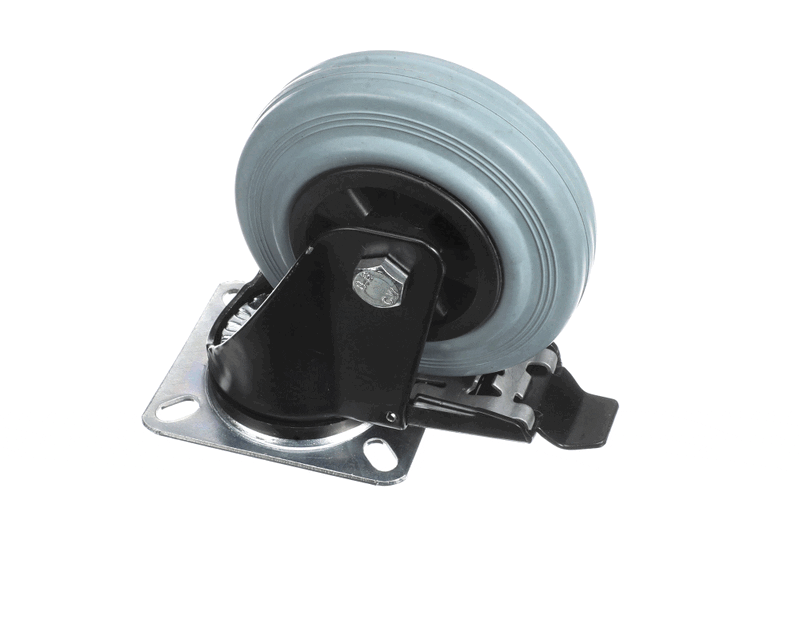 swivel caster w/brake, black, for tire size 125 - 9040497